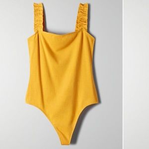 Aritzia Firecracker Bodysuit - Canyon Orange XS